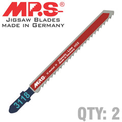 Jigsaw blade alum./plas. 100mm 8tpi t-sh. t127d
