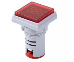 Voltmeter indicator square 500vac 22mm red p/m pl-nd22-sq-500v-r