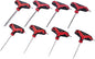 8PC TORX T-HANDLE WRENCH SET SIZES: T10-T15-T20-T25-T30-T40-T45-T50