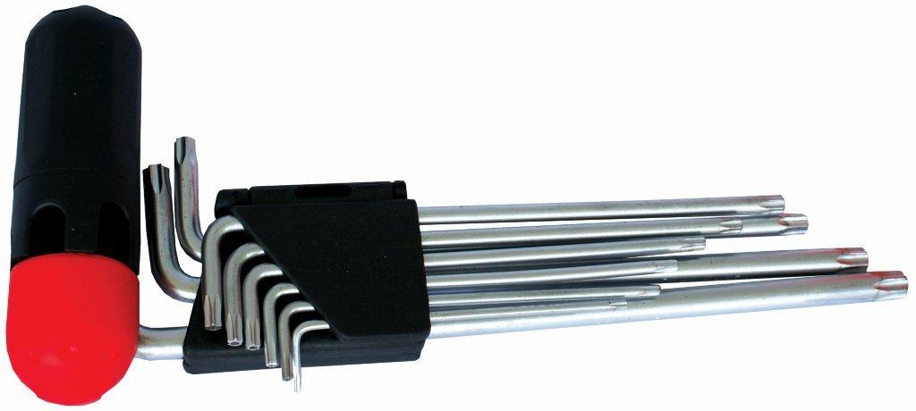 9PC TORX ALLEN KEY SET WITH INTERCHANGEABLE HANDLE