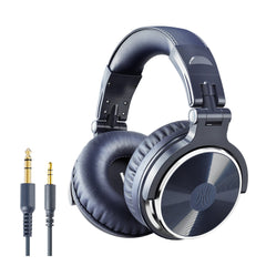 Oneodio Pro 10 Professional Wired Over Ear DJ and Studio Monitoring Headphones - Dark Blue