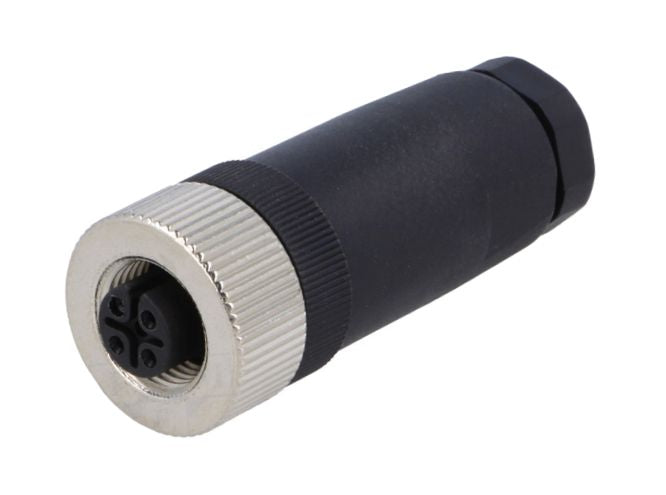 4w solder socket inline m12 sensor connector pb-m12a-04p-ff-sl7001-00a(h)