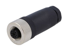 4w solder socket inline m12 sensor connector pb-m12a-04p-ff-sl7001-00a(h)