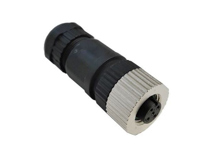 5w solder type socket inline m12 sensor connector pb-m12a-05p-ff-sl7001-00a(h)