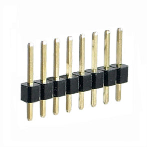 Header sil str 40w 2.54 th=19 gold pins 210549