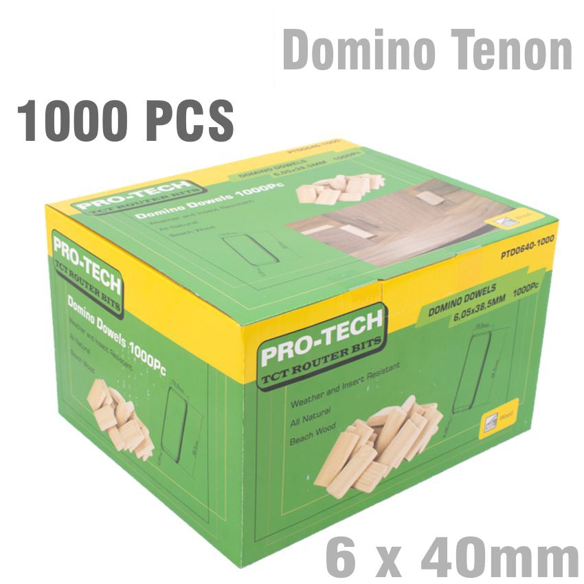 DOMINO TENON 6X40MM 1000PC BOX BEECH WOOD