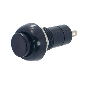 Push button switch round spst n/o mom. solder r18-25b -blk
