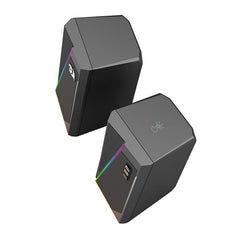 REDRAGON 2.0 Satellite Speaker ANVIL 2 x 3W RGB USB|Aux Gaming Speaker - Black