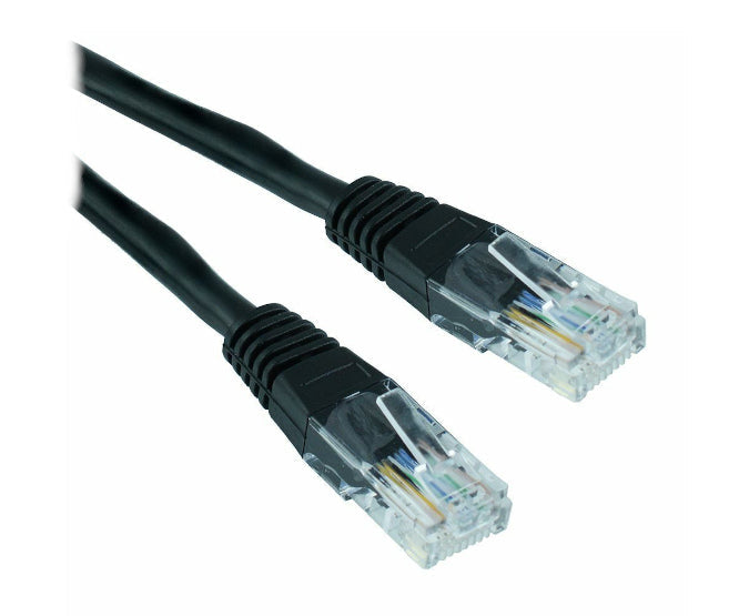 Cat5e network lead rj45-rj45 black 1:1 1.5m cab-lan-1.5m