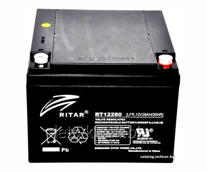 Battery sla 12v 28ah 166x175x125 rt12280