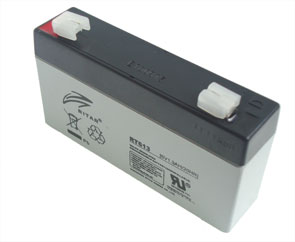 Battery sla 6v 1.3ah 97x24x52mm rt613