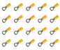 Terminal pre-ins ring lug yellow r=5.3mm-1k/bag rv5.5-5