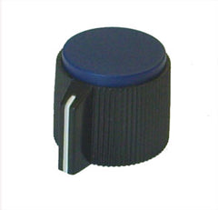 19.5mm knob white pointer for 6.3mm shaft kn113-b blue