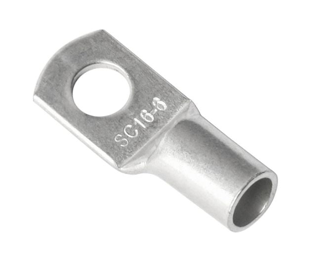 Terminal un-ins solid ring lug w=16mm2 r=6mm sc16-6