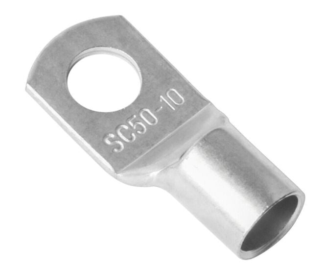 Terminal un-ins solid ring lug w=50mm2 r=10.5mm sc50-10