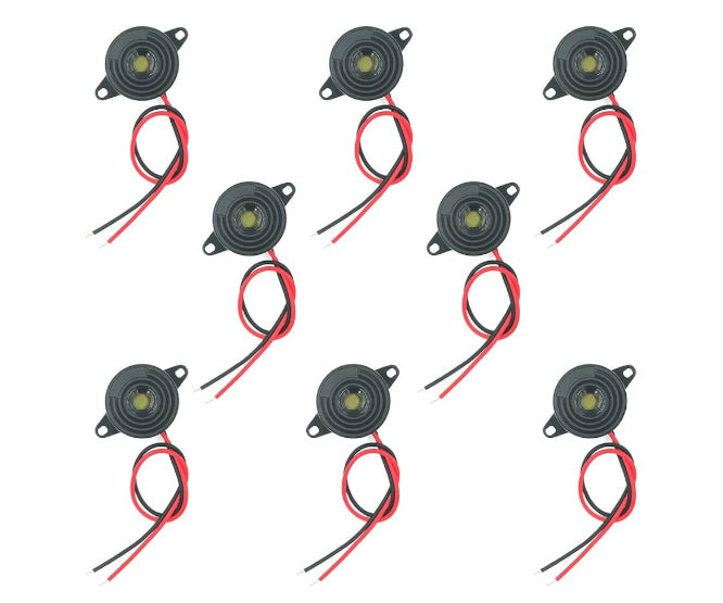 Buzzer 3-24dc d=23mm leads black 85db p/mnt -200p/bag sfm-20-b