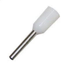 Boot lace ferrule white 0.5mm l=8mm - 100p/bag evn0508(1)