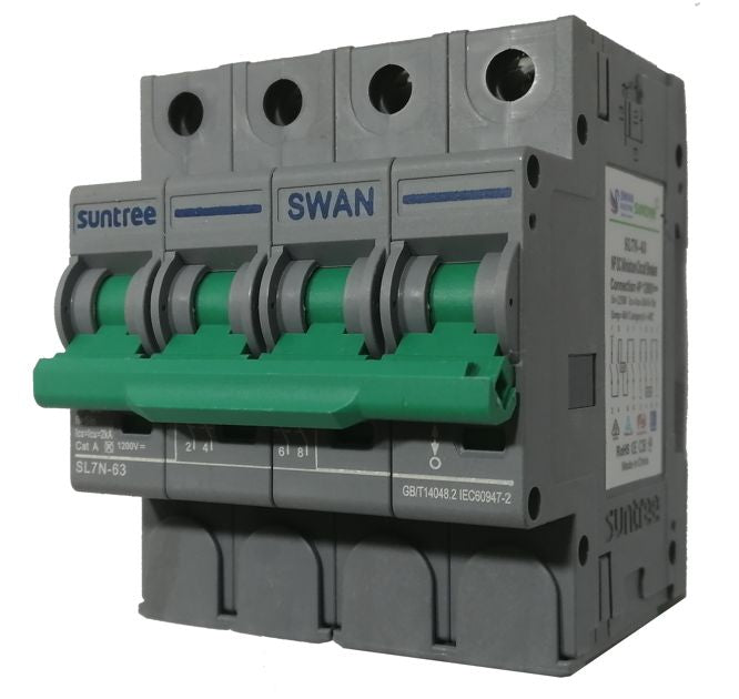 DC circuit breaker 32A 4p 1200V C-CURVE DC-SL7-63N-432