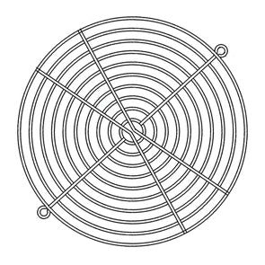 Chrome metal finger guard for 172mm fan y172-10ha