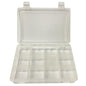 Abs enclosure clear 12-compartment 200x140x40mm sp77973