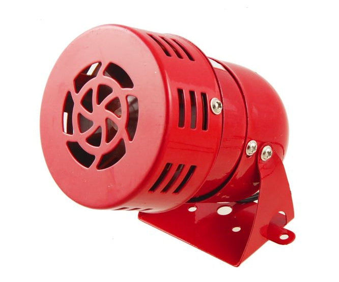 Siren mini motor metal 220VAC IP55 red SR-MS190-M