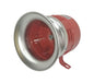 Metal motor siren 220vac 119x109x130mm red+slvr sr-ms390-m