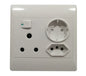 1l 16a +euro+schuko 4x4 flush mount sti-1087