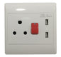 Dedicated 16a wall socket + 2usb 4x4 sti-1105