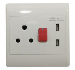 Dedicated 16a wall socket + 2usb 4x4 sti-1105