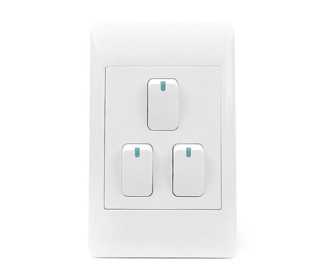 3-levers 1-way wall switch 2x4 sti-1020