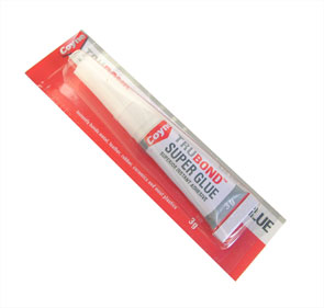 Glue super tube on card 3gr trubond super glue