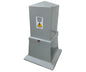 Stubby kiosk no window cloud grey 300x300x670mm k0020/1/cg