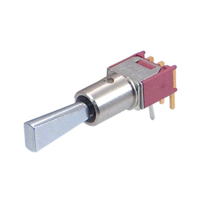Mini toggle switch spdt r/a (on)-off-(on) t105p3t9abe
