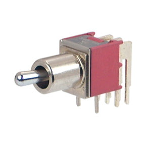 Mini toggle switch dpdt r/a on-on pcb t201md9aqe