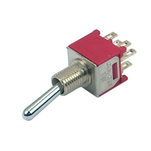 Mini toggle switch dpdt on-(on) t208shzq