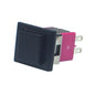 Push button switch dpdt on-mom sol tag p8702-f22a22bq
