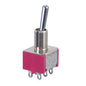 Mini toggle switch dpdt on-(on) sol t80t-8011a-sebq