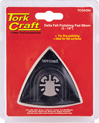 Quick change base & arbor 80mm delta felt polishing pad