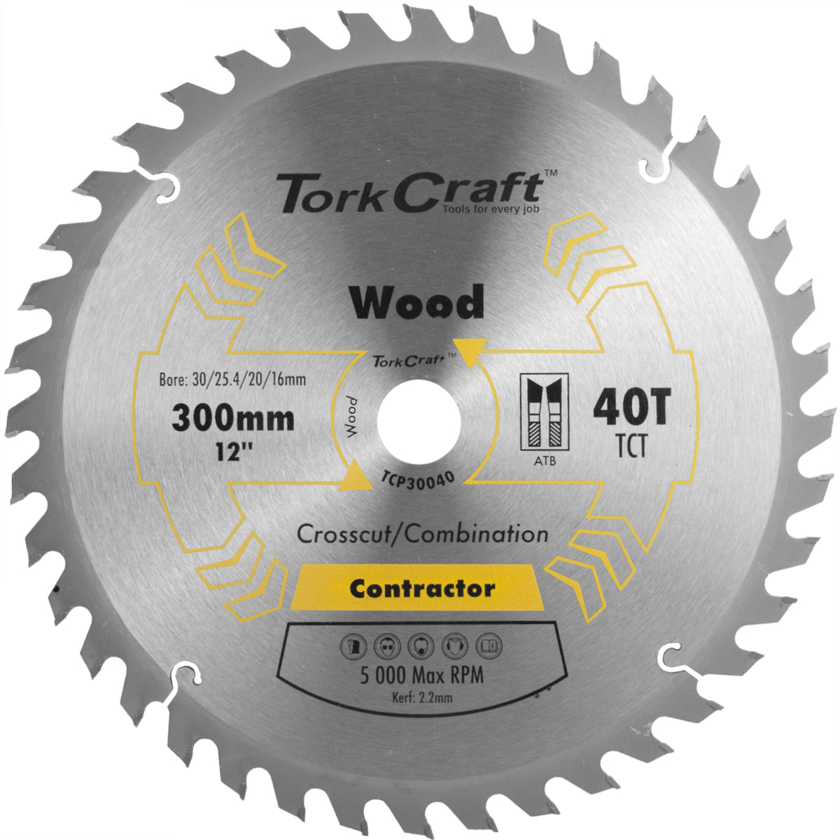 Blade contractor 300 x 40t 30/1/20/16 circular saw tct