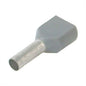 Grey nylon-insulated dual cord end terminal l=10 - debulk tevn7510