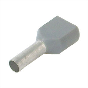 Grey nylon-insulated dual cord end terminal l=10 - debulk tevn7510