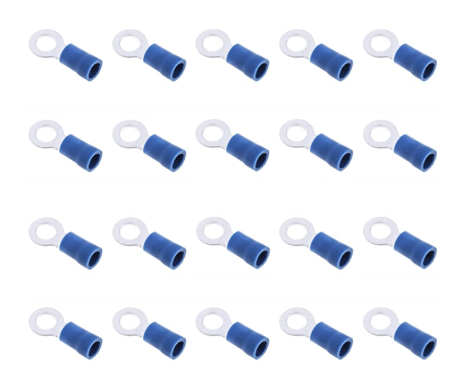 Terminal pre-ins ring lug bl r=6.4mm -1k/bag rv2-6s-blue