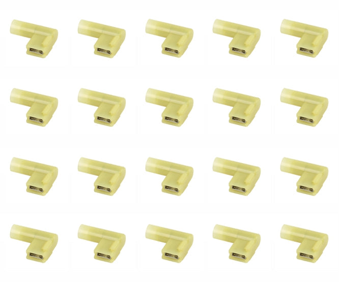 Flag female crimp terminal 4-6mm2 6.35mm yl - 250p/bag fldny 5.5-250d