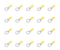 Terminal pre-ins ring lug yl r=8.4mm- 500/bag rv5.5-8