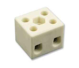 2w in-line 15a ceramic terminal block p/mnt 2-1602-2/st