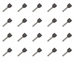 Terminal bootlace black twin 2x1.5mm - 1k/bag tevn1512-bk