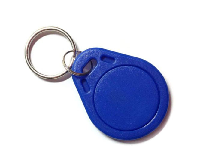 Keychain / fob rfid tag tk4100 125khz blue 32x40mm kf-tk4100-125khz