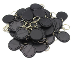 Keychain / fob rfid tag 125khz black 32x40mm 2.5k/box kf-tk4100-125khz-blk