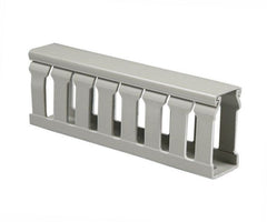 Trunking slotted 25x25x2m grey TS-25X25