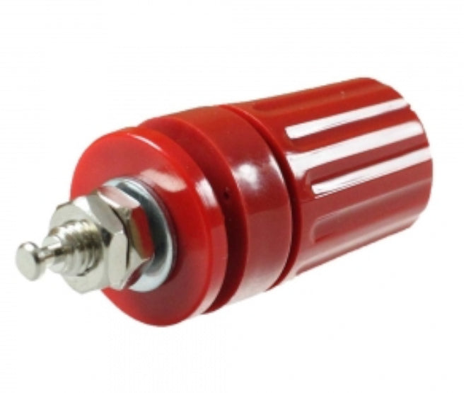 Socket banana 4mm red 25a tx24/15/00/4